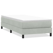 Letto singolo | Letto per adulti | Giroletto Molle senza Materasso Grigio Chiaro 80x210 cm Velluto