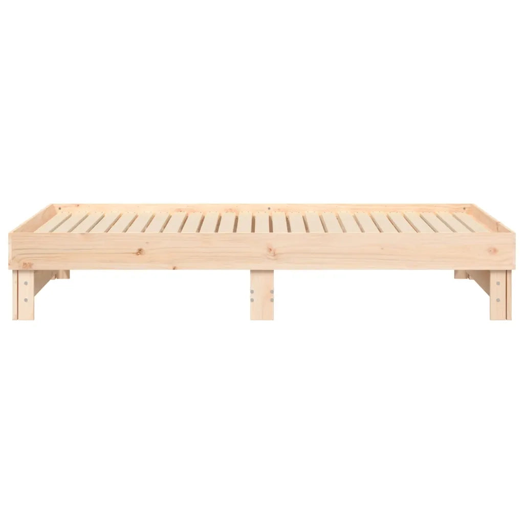 Dormeuse Estraibile 2x(75x190) cm Legno Massello di Pino 823394