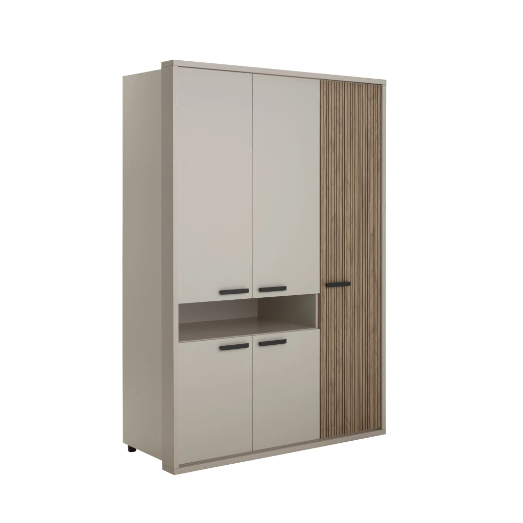 ARMADIO BRAVO 148X63XH217CM CASHMERE/RIGATO.