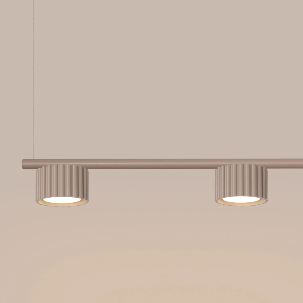 Lampadario AURA 4 tortora Gx53