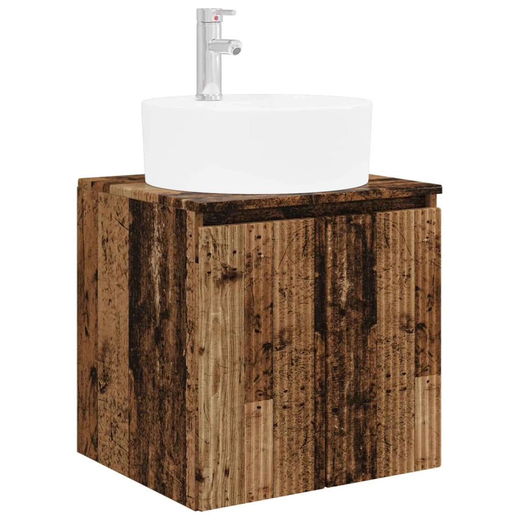 Set di Armadi da Bagno 3 pz Legno antico 49,5 x 44,5 x 65 cm 3405685