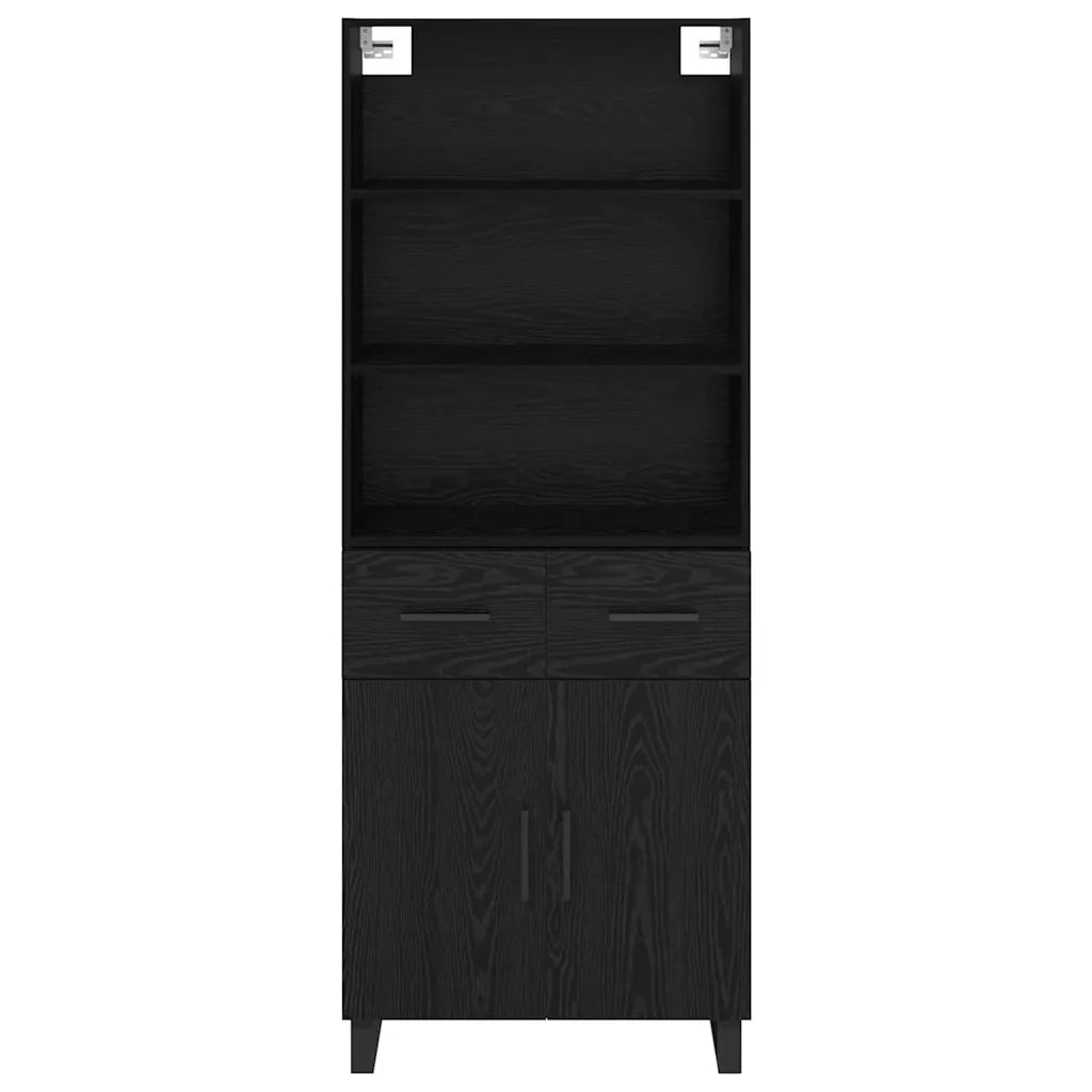 Credenza 2 pcs Rovere Nero 69,5 x 34 x 180 cm Legno multistrato 3416084