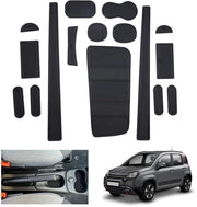 Materassini Antislip per Fiat Panda City Cross/Hybrid 2021-2024 2025, Panda Cross 2023, Materassini per console centrale, Materassini per vano porta, (nero)