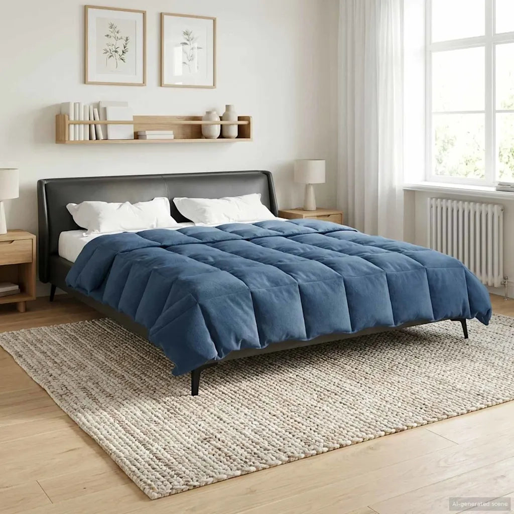 Piumone Completo Annuale Blu Scuro 200 x 220 cm Microfibra 42026057