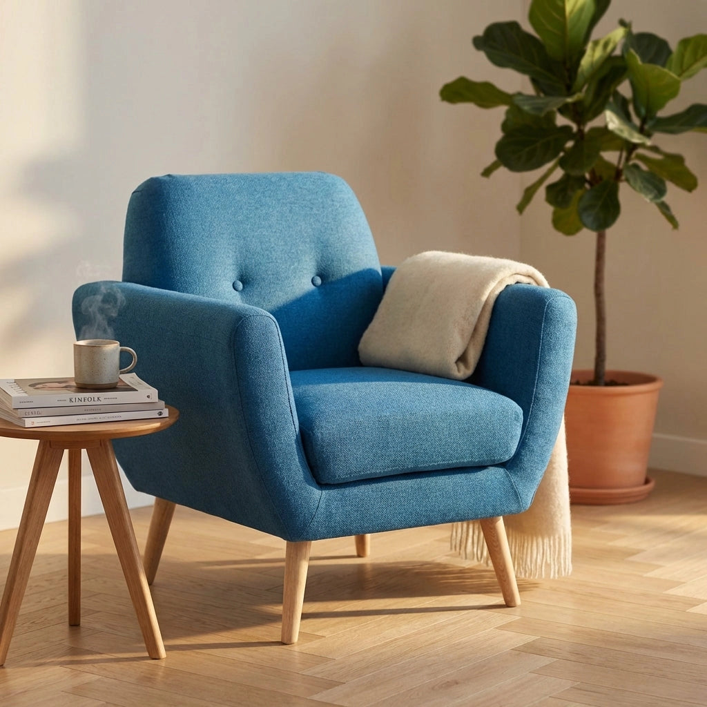 Poltrona Moderna in Tessuto cm 84x79x86 - SILENTE