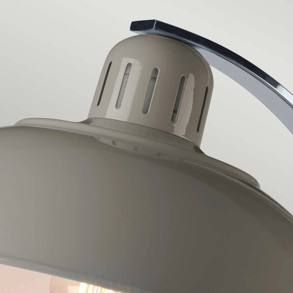 Lampada da tavolo retro Franklin grigio/cromo E27 60W Elstead