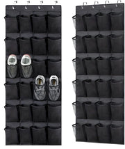 Organizzatore per scarpe appeso, 24 cassette, spazio risparmiato, organizzatore per scarpe per la porta con 24 cassette extra grandi, organizzatore per scarpe appeso per la stanza.