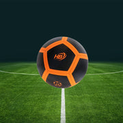 Trade Shop - Pallone Palla Da Calcio Calcetto Nero E Arancione 21cm Partita Allenamento 06567 -