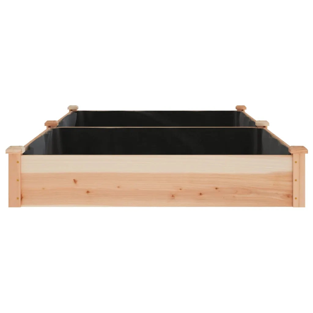 Fioriera Rialzata Giardino-Vaso da Esterno-Supporto per Vaso Fodera 240x120x25 cm Massello Abete