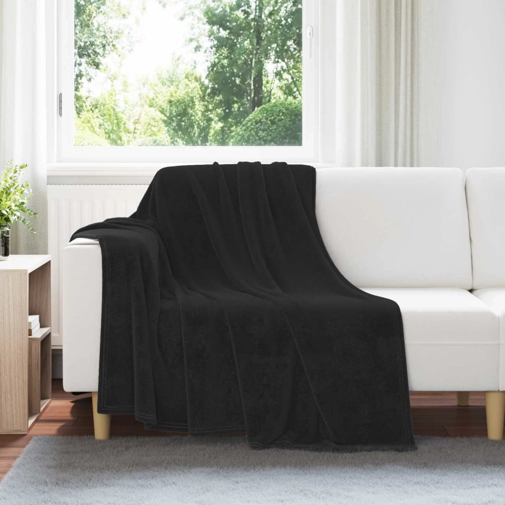 Coperta Nero 150 x 200 cm Panno