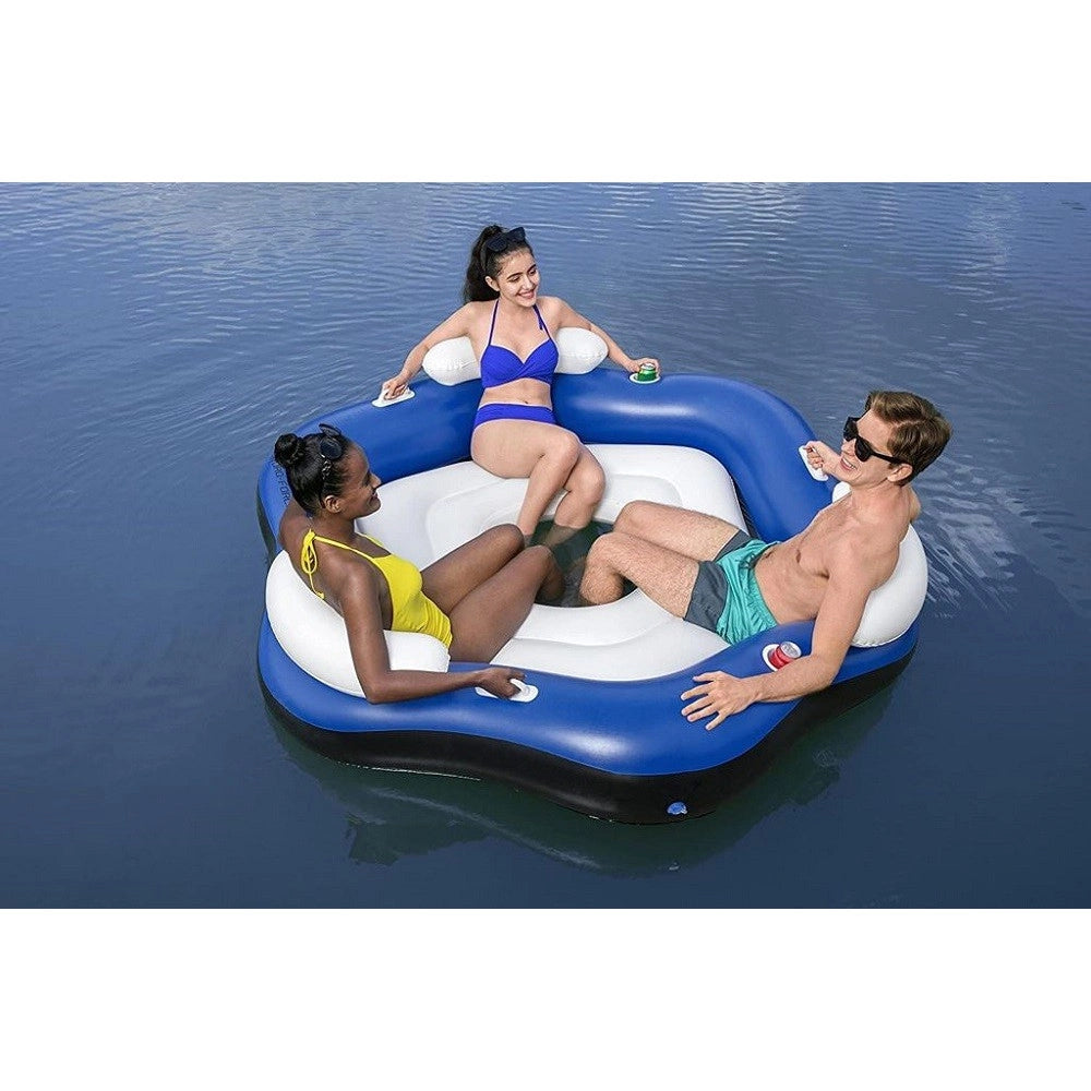 Trade Shop - Isola Galleggiante Per 3 Persone 191x178 Cm Con Portabicchieri E Maniglie 43111 -