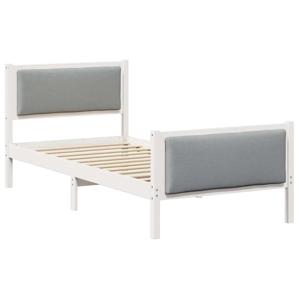 Struttura del letto Grigio chiaro 100 x 200 cm Tessuto 878353