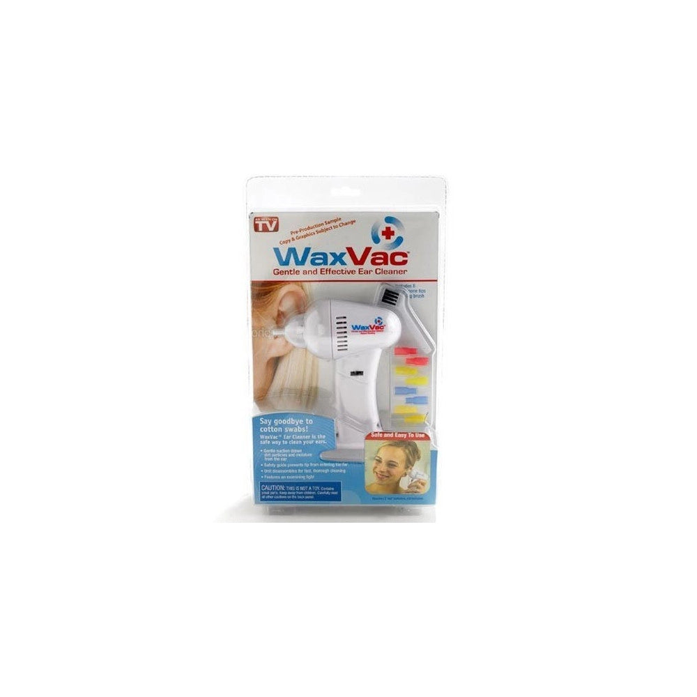 Trade Shop - Pulisci Pulitore Orecchie A Batterie Azione Rotatoria Elimina Cerume Wax Vac -