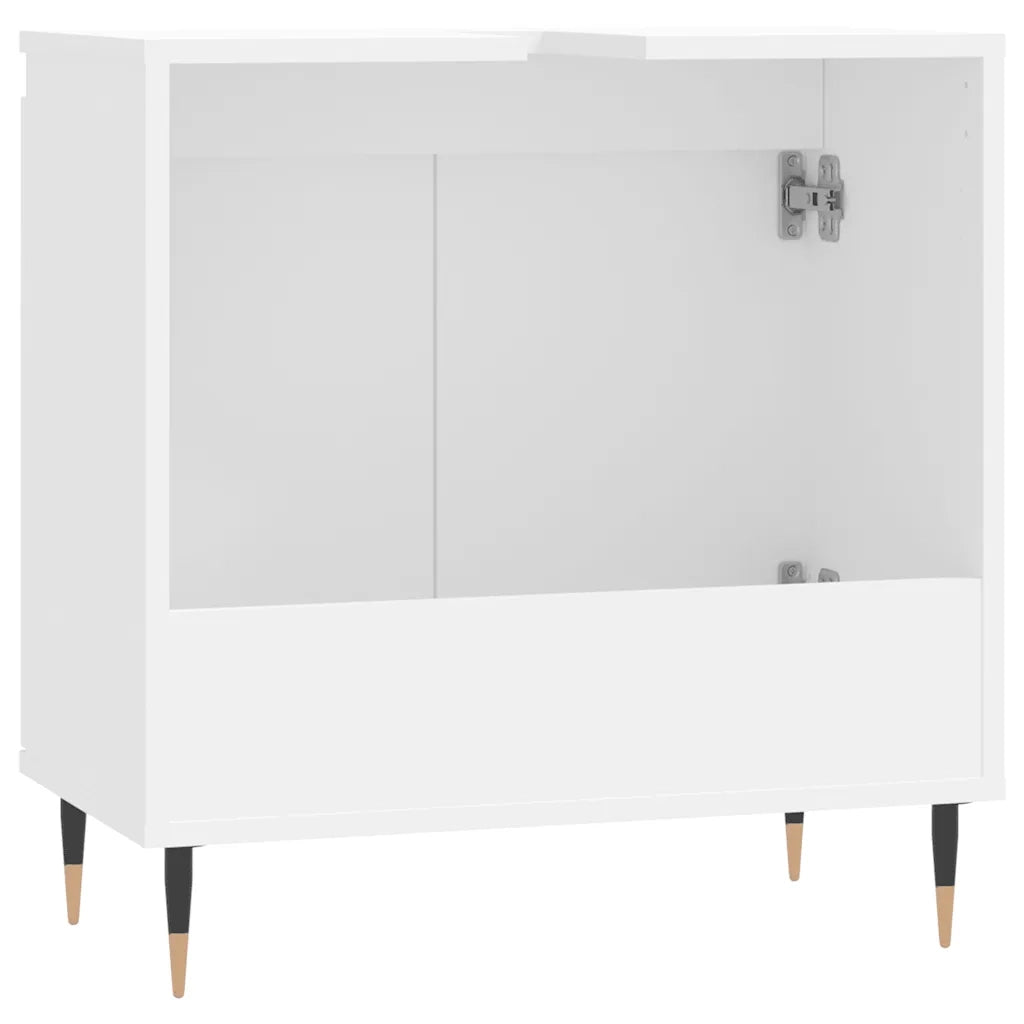 Mobile da Bagno | Armadio da bagno Bianco 58x33x60 cm in Legno Multistrato