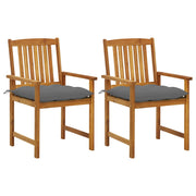 Sedie da Giardino con Cuscini 2 pz in Massello di Acacia cod mxl 7904