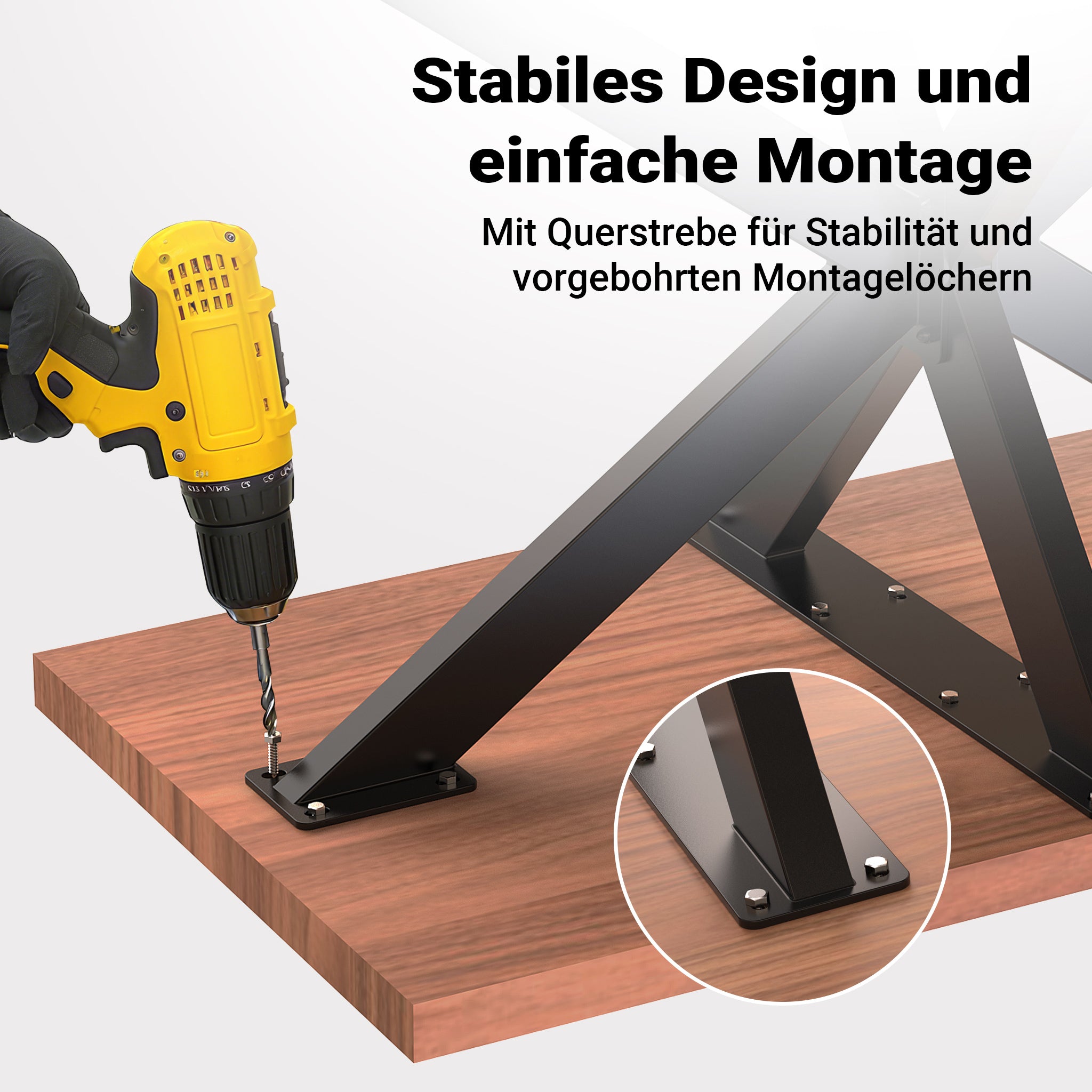 Telaio tavolo a gambe incrociate in acciaio 71x78x150cm nero struttura tavolo a ragno