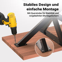 Telaio tavolo a gambe incrociate in acciaio 71x78x150cm nero struttura tavolo a ragno