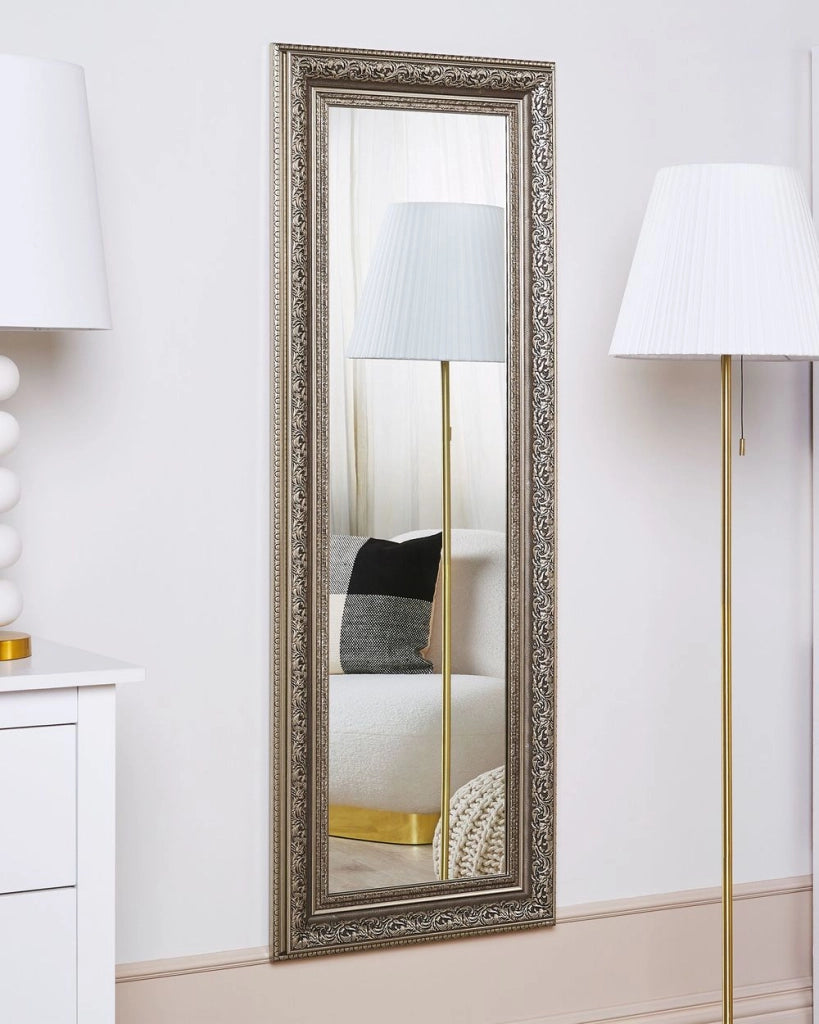 Specchio da parete dorato 51 x 141 cm decorativo elemento decorativo orizzontale verticale soggiorno camera da letto