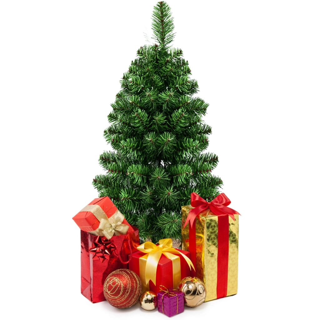 Mini albero di Natale decorazione perfetta da interno-Mini abete artificiale-Decorazioni natalizie in PVC 90 cm Verde