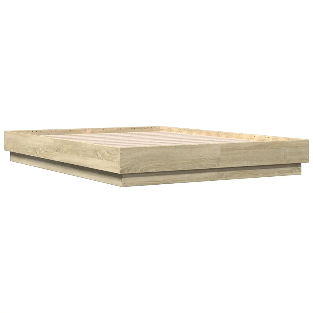 Giroletto-Struttura Letto Rovere Sonoma 135x190 cm in Legno Multistrato 816454