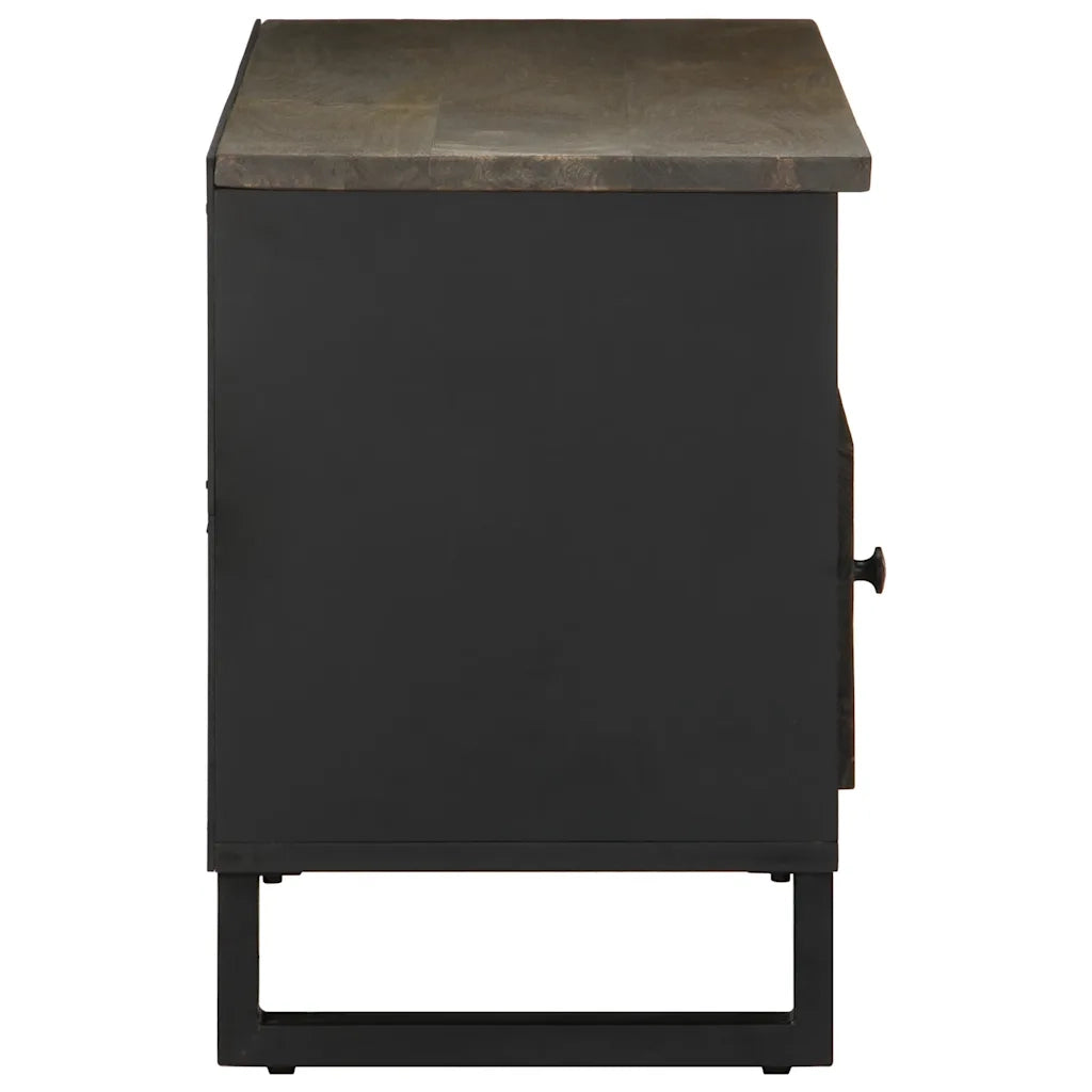 Mobile Porta TV Nero 100x33x46 cm in Legno Massello di Mango 4017700