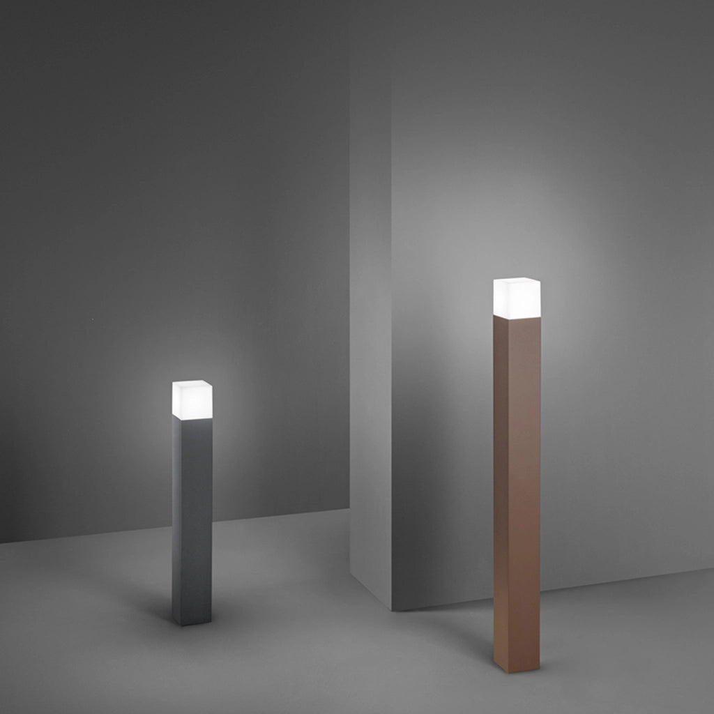 Paletto Esterno Moderno Tower Alluminio Antracite 1 Luce E27 Ip54 H60