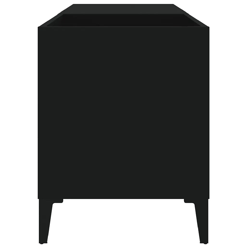 Mobile Porta Dischi Nero 84,5x38x48 cm in Legno Multistrato 831950