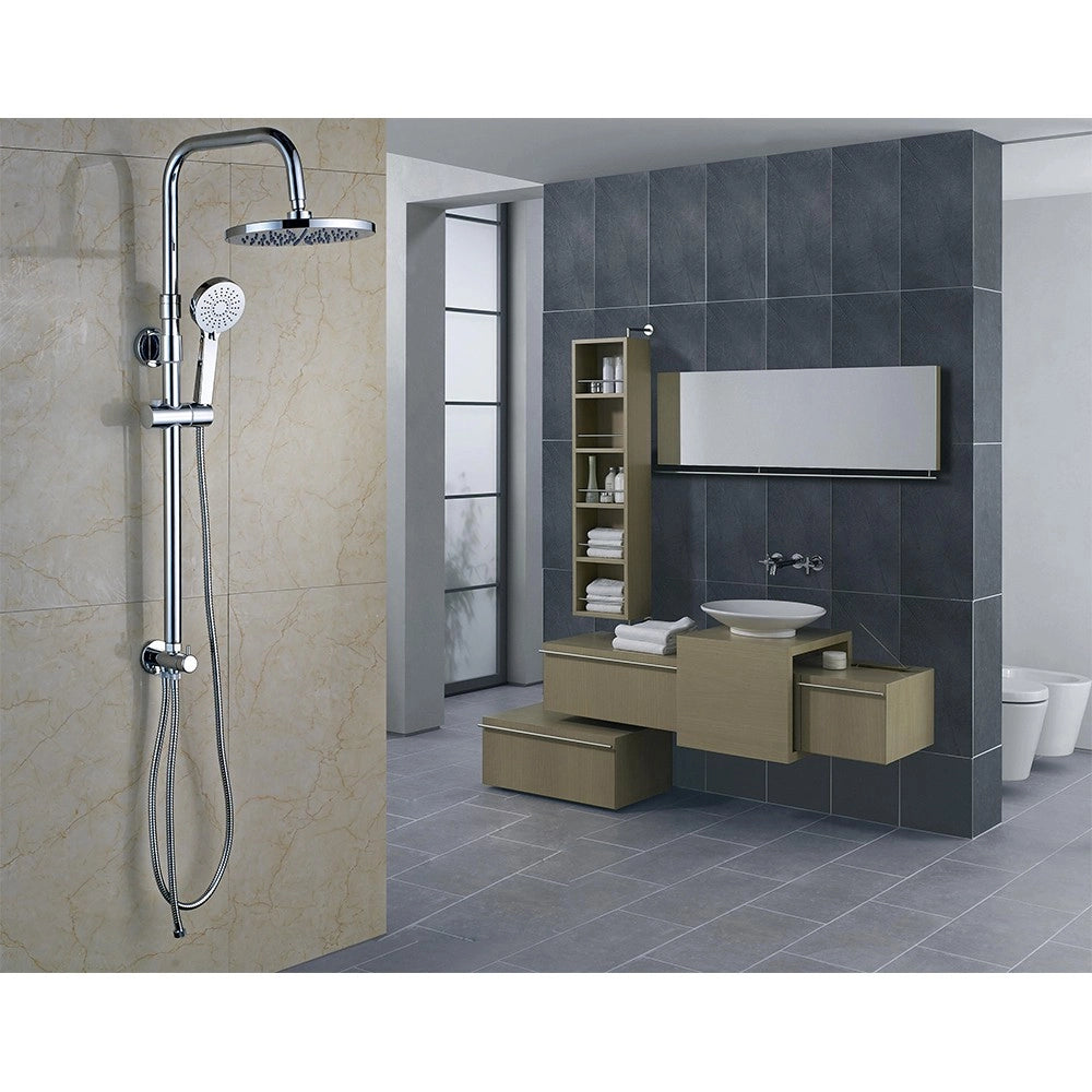 Colonna doccia tonda serie malva con soffione in abs