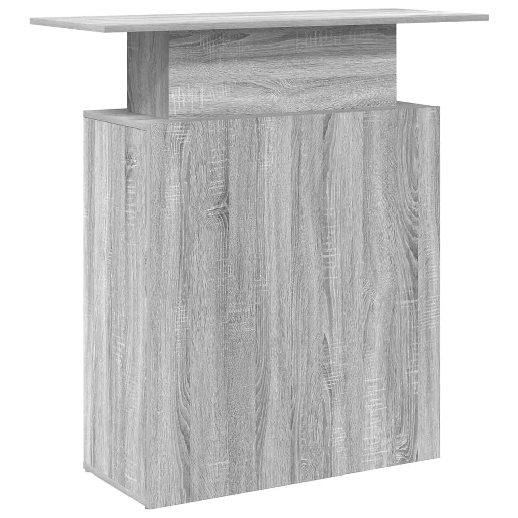 Banco Reception | Scrivania | Tavolo da Ufficio Grigio Sonoma 100x40x104 cm Legno Multistrato