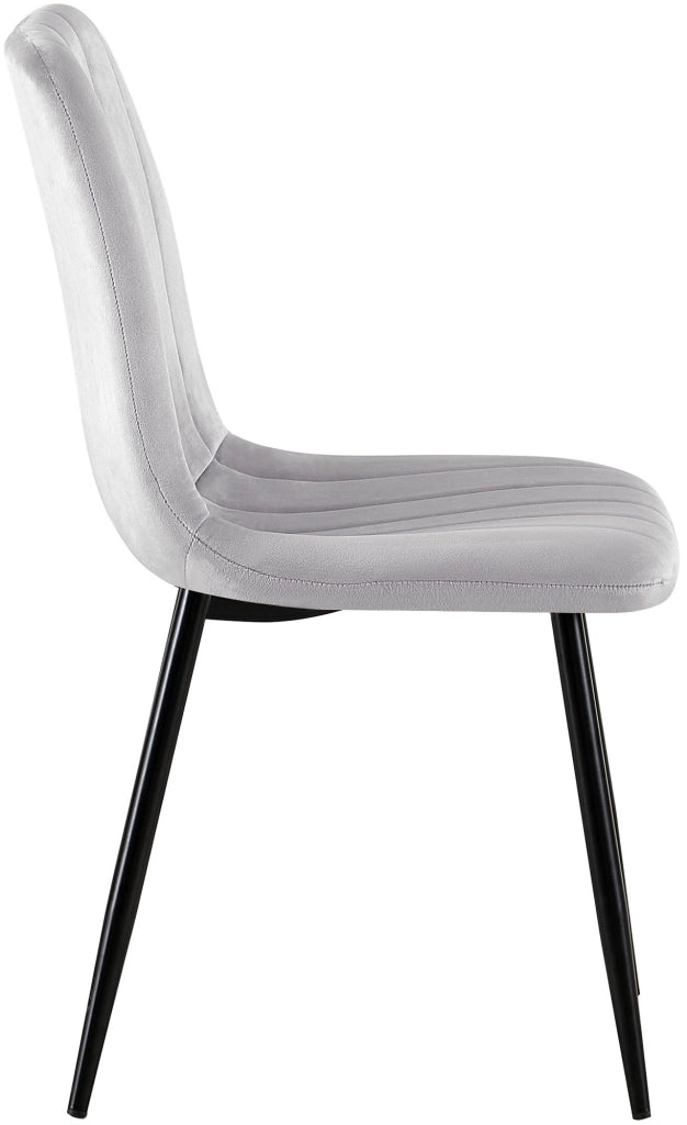 Set di 4 sedie Dijon grigio,Velluto