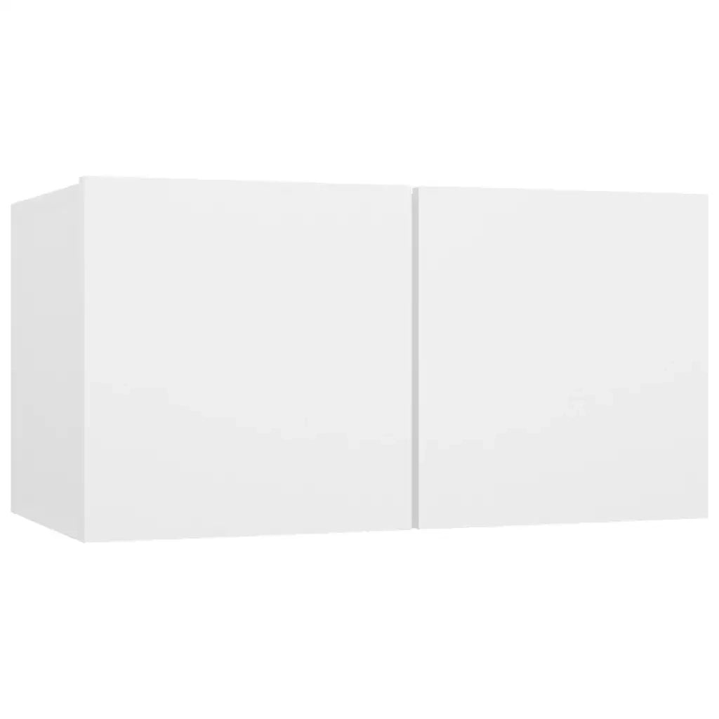 Set Mobili Porta TV 5 pz Bianco in Legno Multistrato