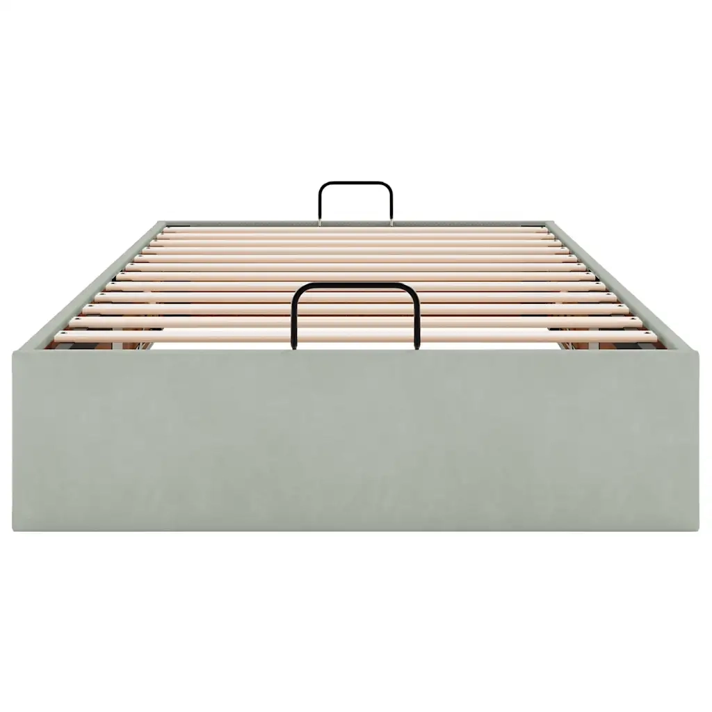 Struttura Letto Pouf senza Materasso-Giroletto con contenitore 90x200 cm Velluto 631487