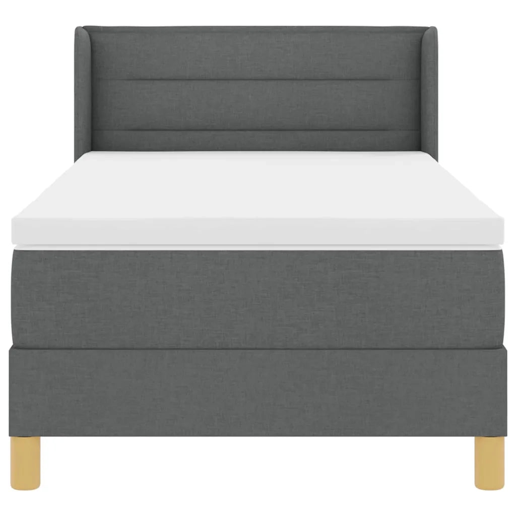Letto a molle con materasso Grigio scuro 200 x 100 cm Tessuto 3341217