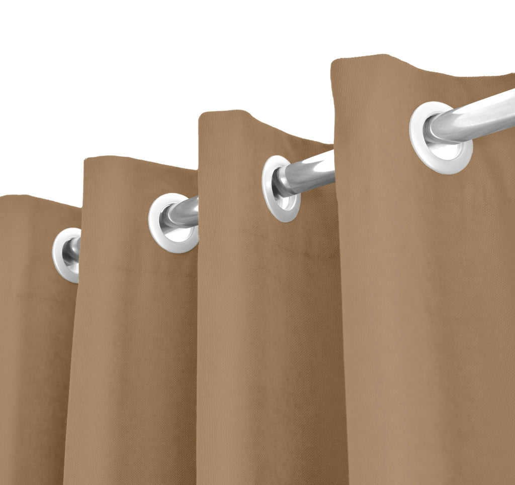 Tenda Semioscurante 140 x 290 Cm Moderne Con Occhielli  Tortora - 2 Tende