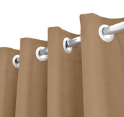 Tenda Semioscurante 140 x 290 Cm Moderne Con Occhielli  Tortora - 2 Tende