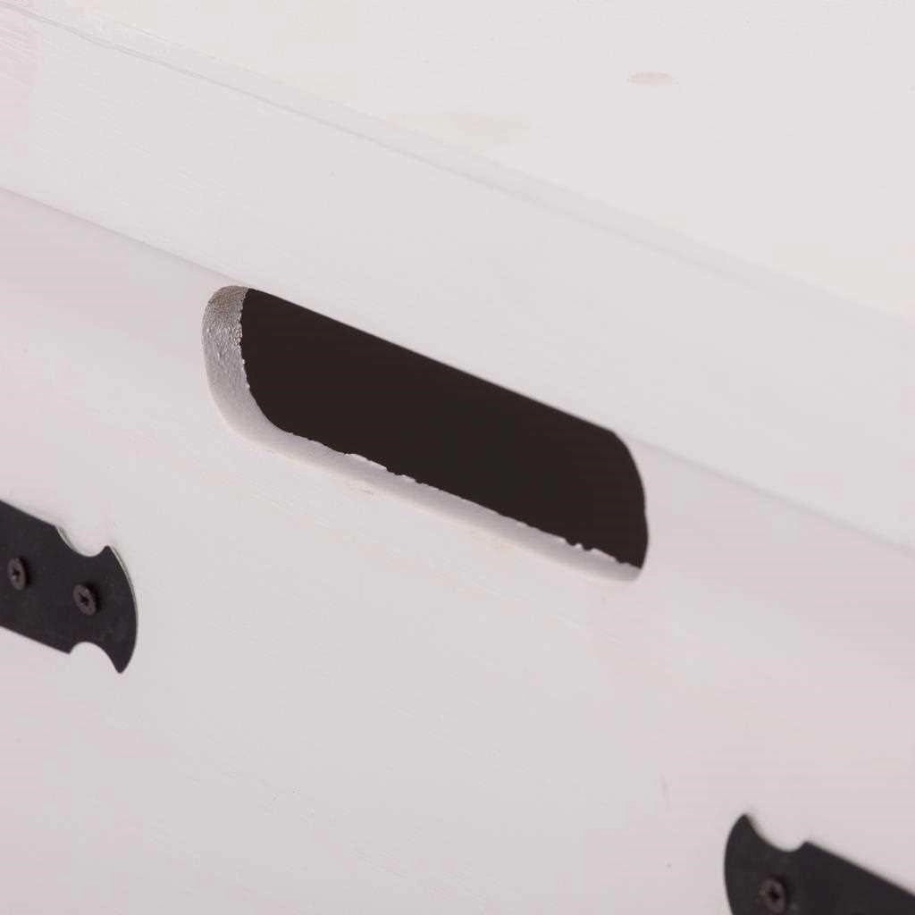 Set di due scatole in legno laccato bianco