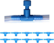 Connettori per tubi di aerazione acquari - 10 pezzi T-connettori per tubi di aerazione acquari.