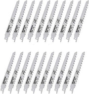 Set di lamiere per sega a scorrimento - 20 pezzi - 150 mm x 19 mm x 0,9 mm - Adatto per sega a scorrimento - 6 denti per pollice