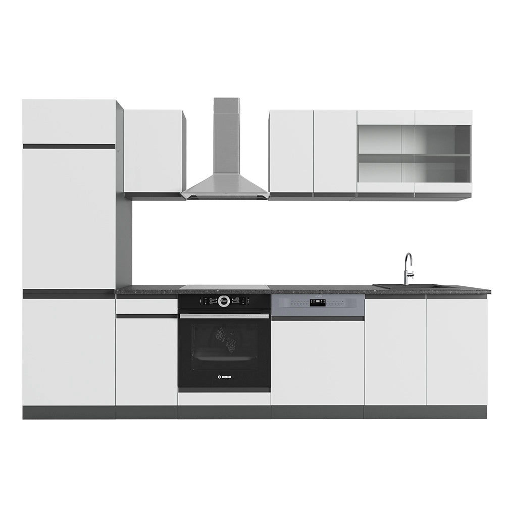 Vicco Cucina componibile Bianco/antracite 300 cm , PL Antracite