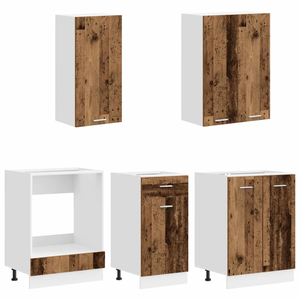 Unità Cucina LYON 5 pcs Legno antico Legno ingegnerizzato 3438225