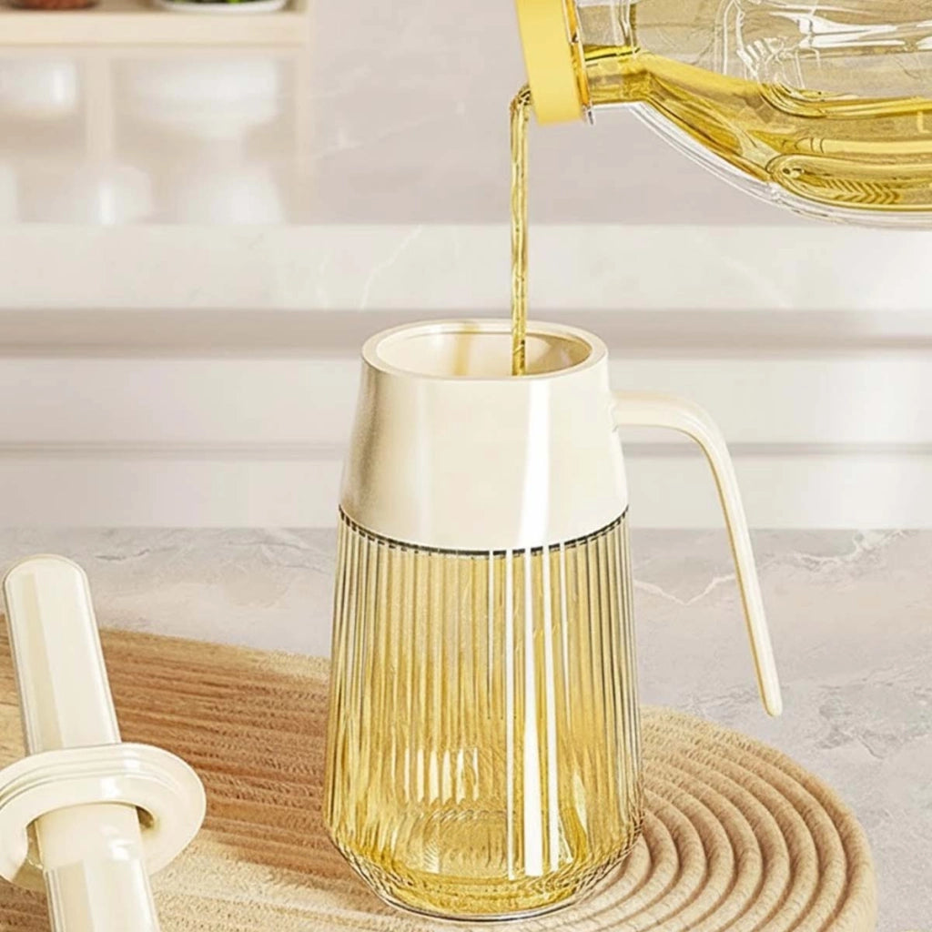 Flacone Spazzola per Olio 300ml in Vetro con Pennello in Silicone Integrato Beige Avizar