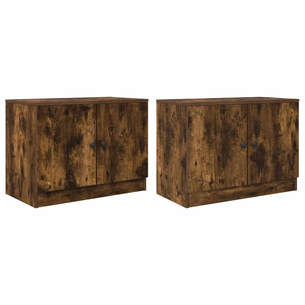 Armadietto per letto 2 pz Quercia Affumicata 66 x 35 x 48 cm CFW5141576