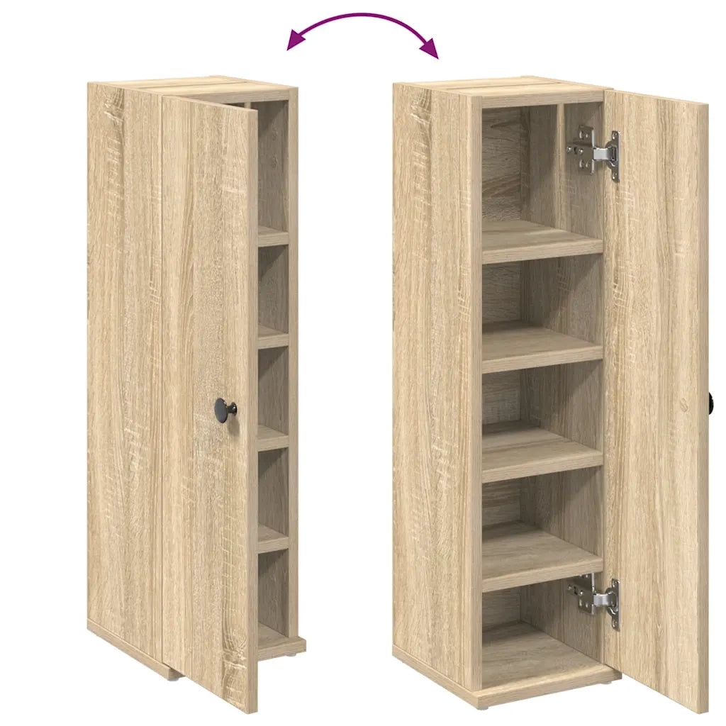 vidaXL Mobile da Bagno con Portarotolo Rovere Sonoma 20,5x22x72 cm