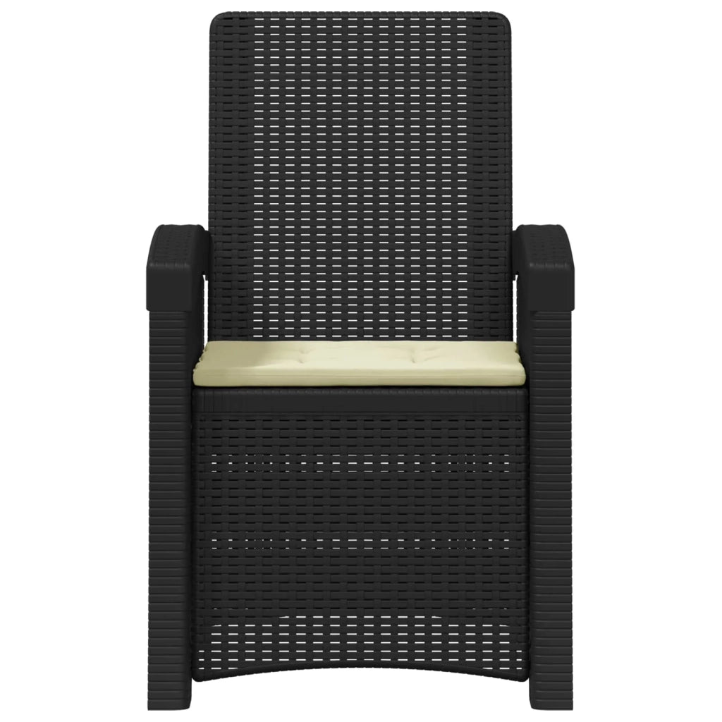 Sedia da giardino reclinabile effetto rattan 2 pcs 8012016
