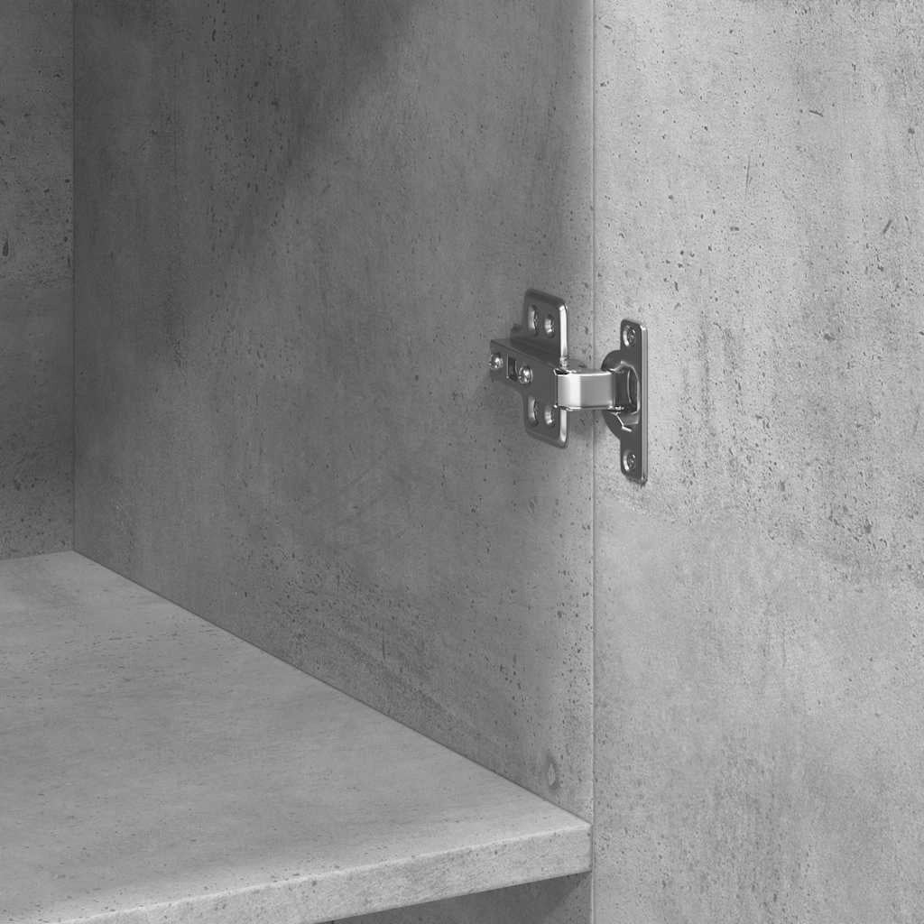 Mobile contenitore alto 70 x 42,5 x 225 cm con 8 scomparti design moderno e multifunzionale in legno composito grigio cemento 02_0055583