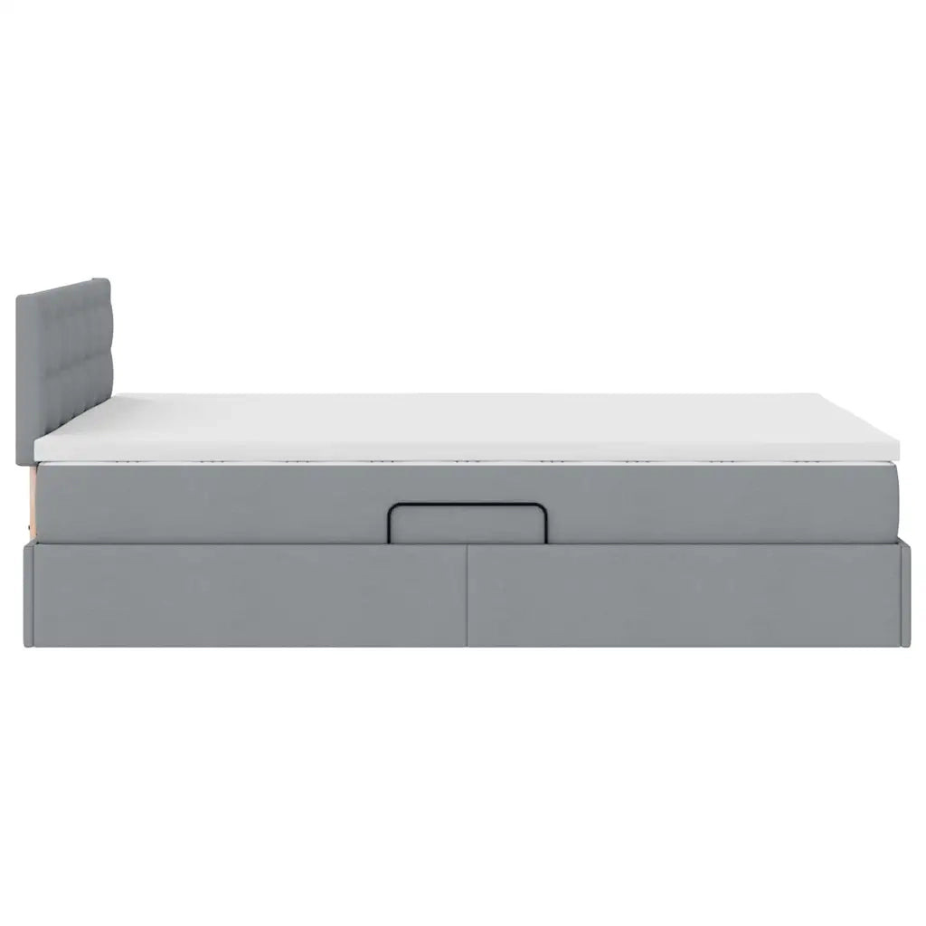 Letto con contenitore e materasso Grigio chiaro 120 x 200 cm 3370626