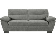Divano fisso in tessuto "Dallas" - 210 X 88 X 90 cm - 3 posti - Grigio