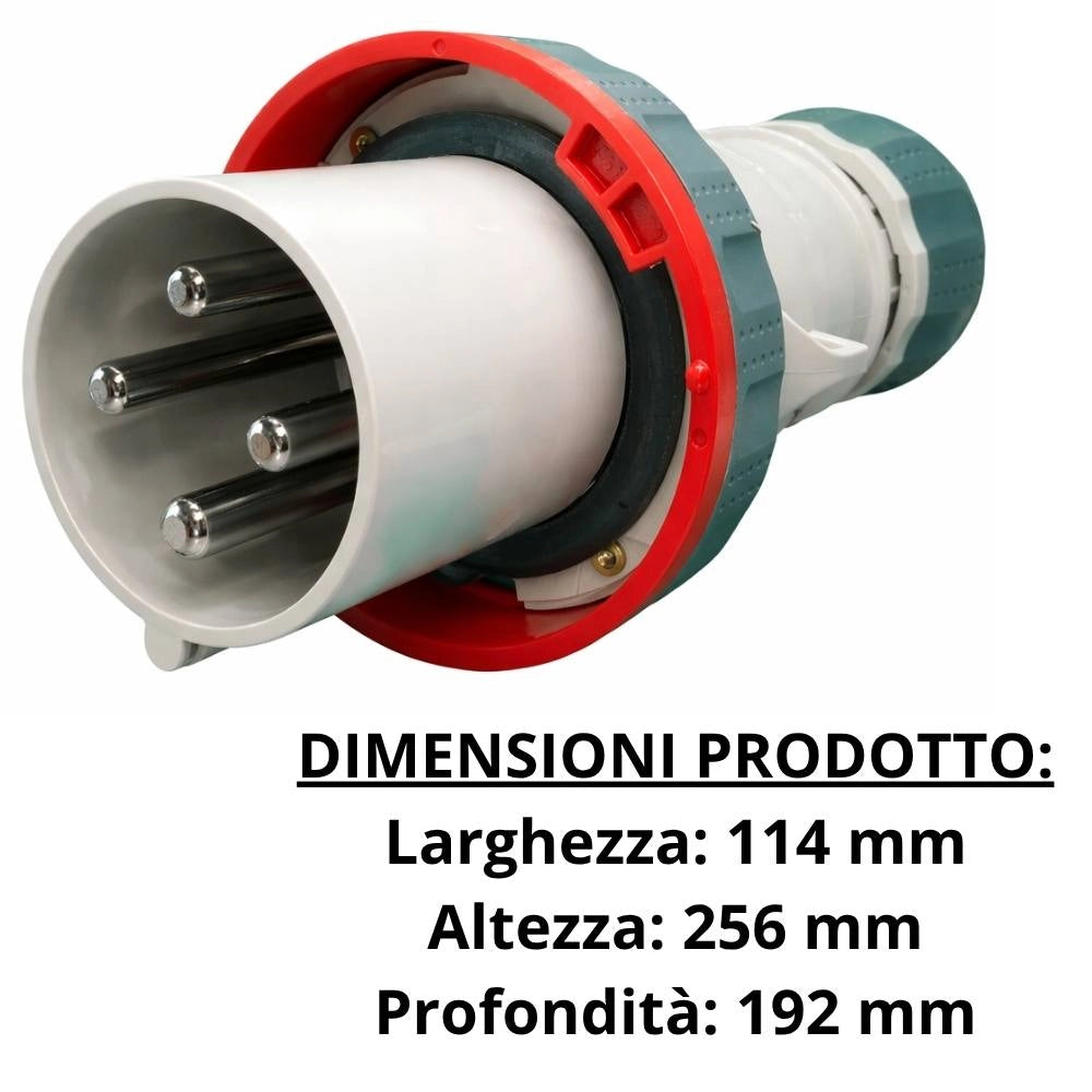 Spina mobile industriale gewiss 3p+t 63a 400v ip67 gw61052h