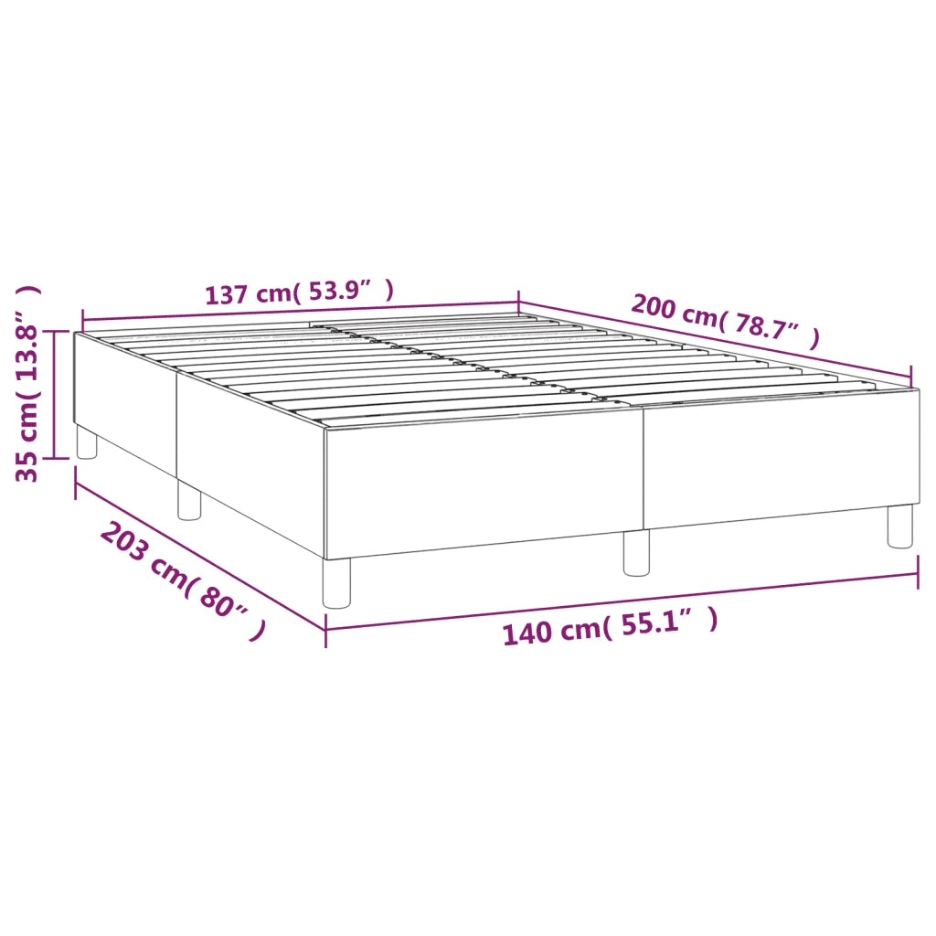 Struttura Letto a Rete a Molle Grigio Chiaro 140x200 cm Velluto 3121120