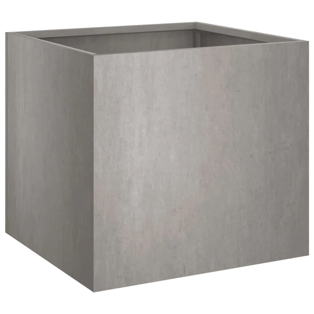 Fioriera rialzata per piante fiori giardino terrazze set da 2 32 x 30 x 29 cm acciaio corten marrone 02_0038934
